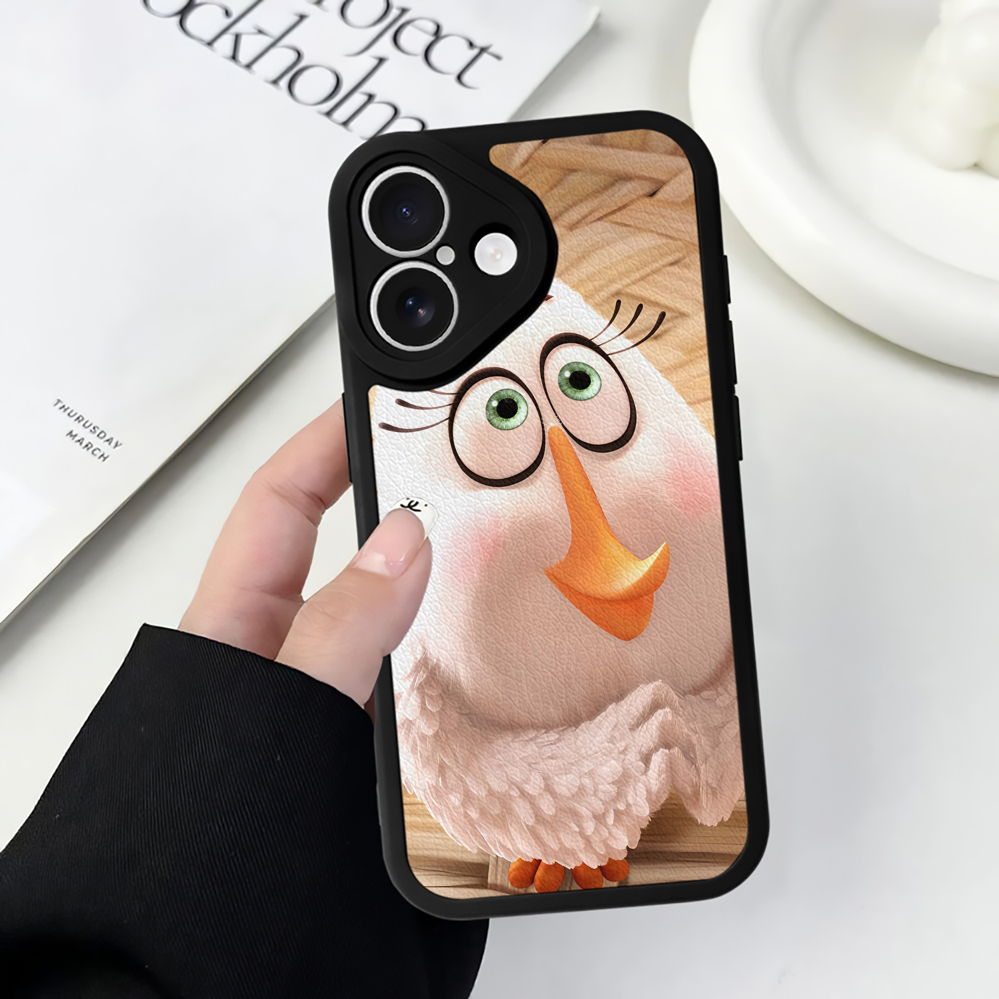 （画像用） Angry Birds アングリーバード 【iPhone 16シリーズ対応】シリコンスマホケース（レザー調） 材質：シリコン